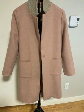Carries Note Brand - Wool 90% Minimalist Coat – Dusty Pink